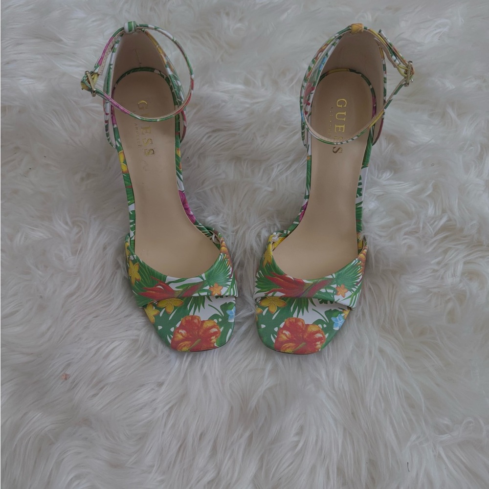 Guess Floral Ankle-Strap heels